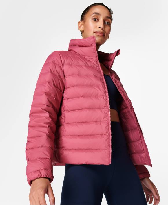 ropa aventura rosa T28T762 chaqueta plegable pathfinder mujer Sweaty Betty