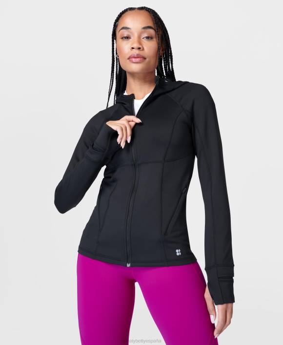 ropa negro T28T130 carrera profesional con cremallera mujer Sweaty Betty