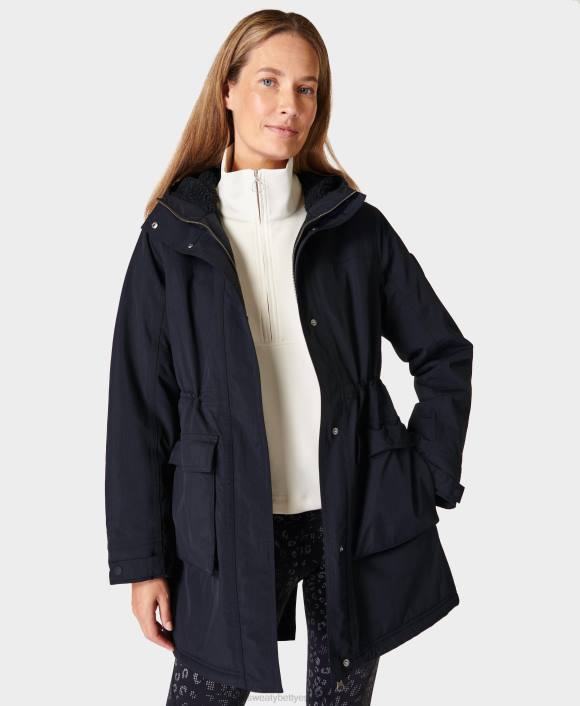 ropa negro T28T345 parka impermeable de invierno mujer Sweaty Betty