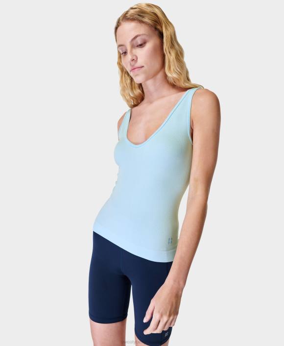 ropa azul hielo T28T1043 relajarse tanque sin costura mujer Sweaty Betty