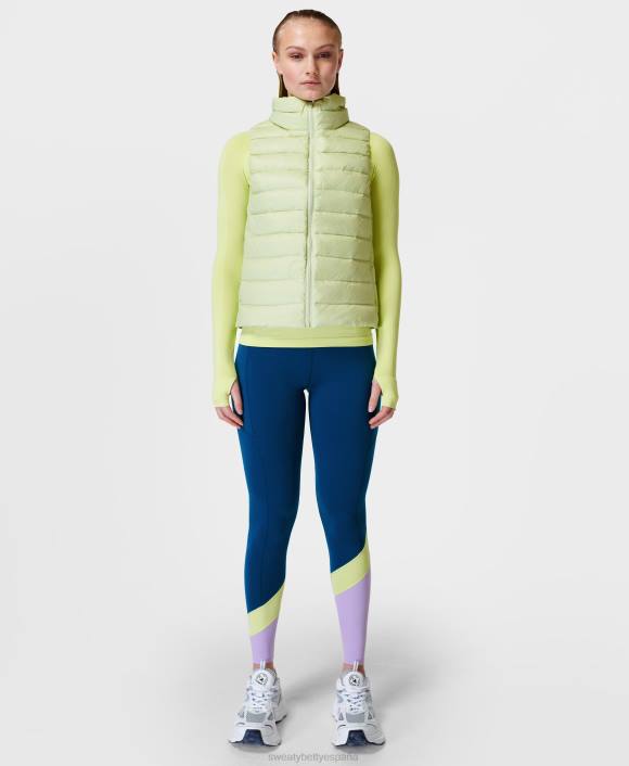 ropa verde brillante T28T785 chaleco plegable pathfinder mujer Sweaty Betty